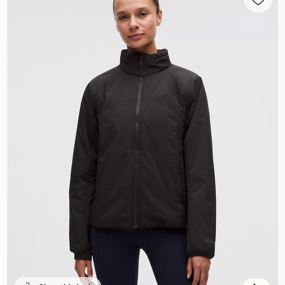 Lululemon NWT Insulated Back-Vent Running Jacket $198 USD Size L Black - Picture 10 of 16